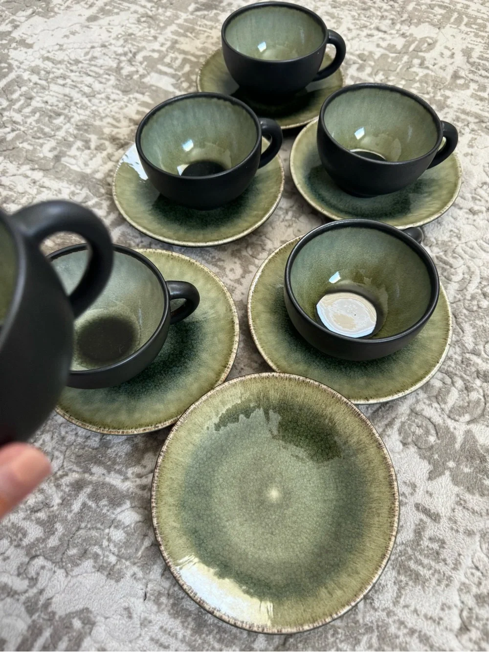 Jars France Tourron Samoa Saucer and Tea Cup Set Crate & Barrel